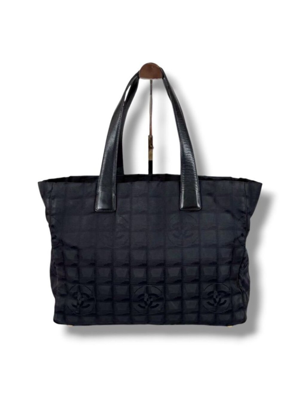 ★SOLD★ Chanel New Travel Line Tote Black Nylon Jacquard - Picture 2 of 13